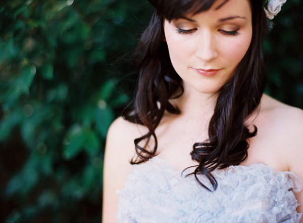 Australian Bride in a  Blue Wedding Dress