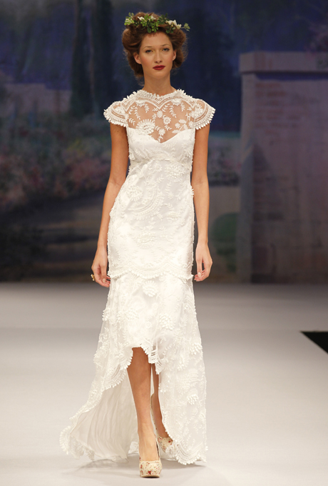 Lace Edwardian inspired Bridal Gown - CLAIRE PETTIBONE Marcelle