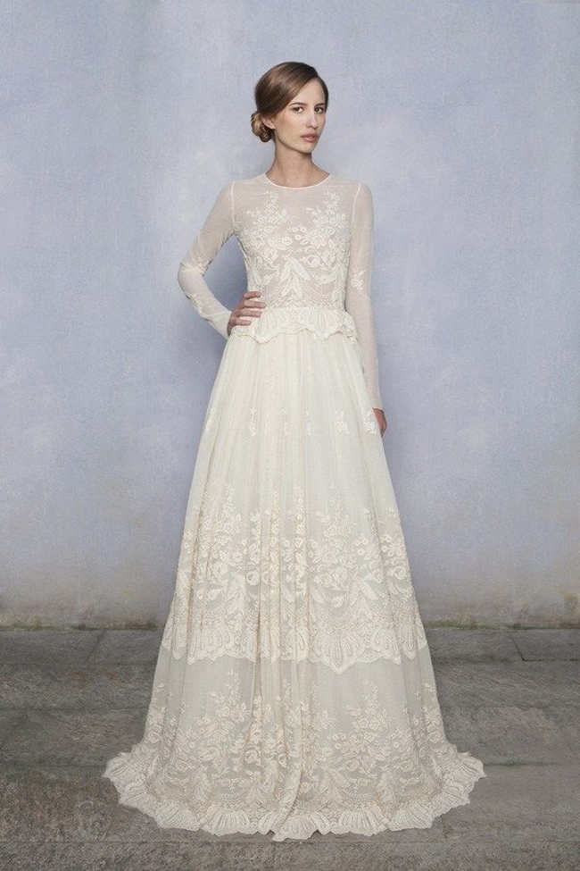 Luisa Beccaria Long Sleeve Wedding Dress