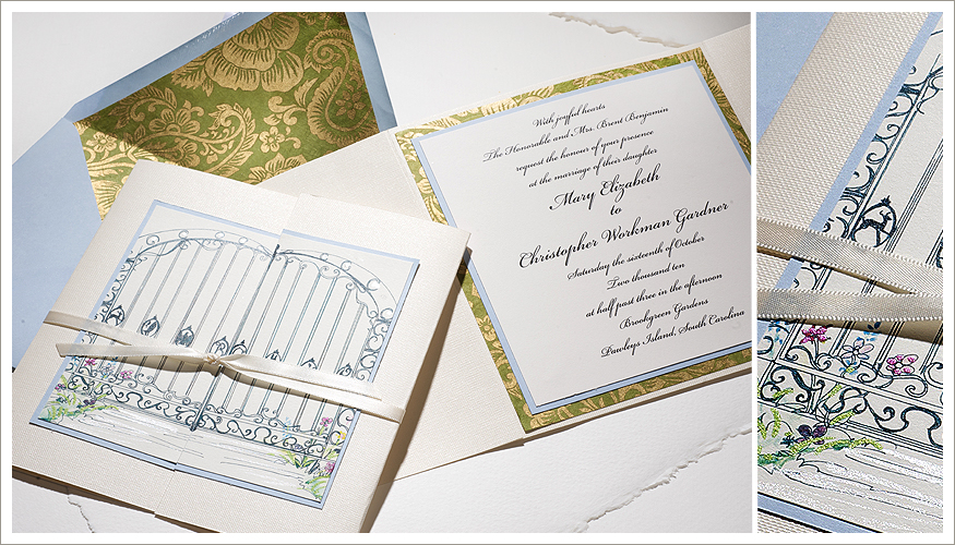 Vintage Wedding Stationery by Momental Designs - Drawn Places Gate
