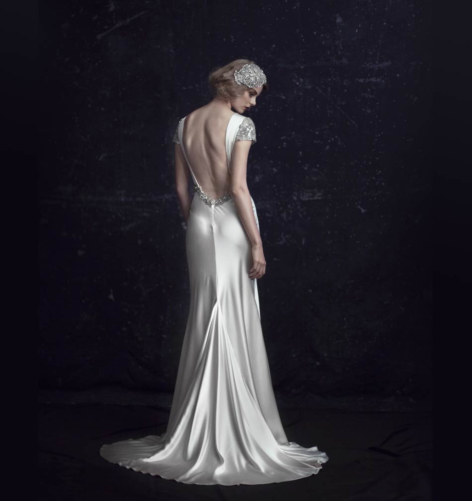 Johanna Johnson 1940s inspired Bridal Dress The Mae - Back