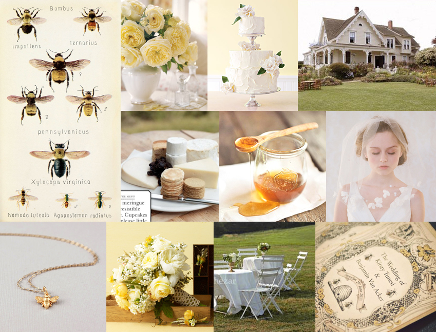 Honey Bee Themed Garden Wedding