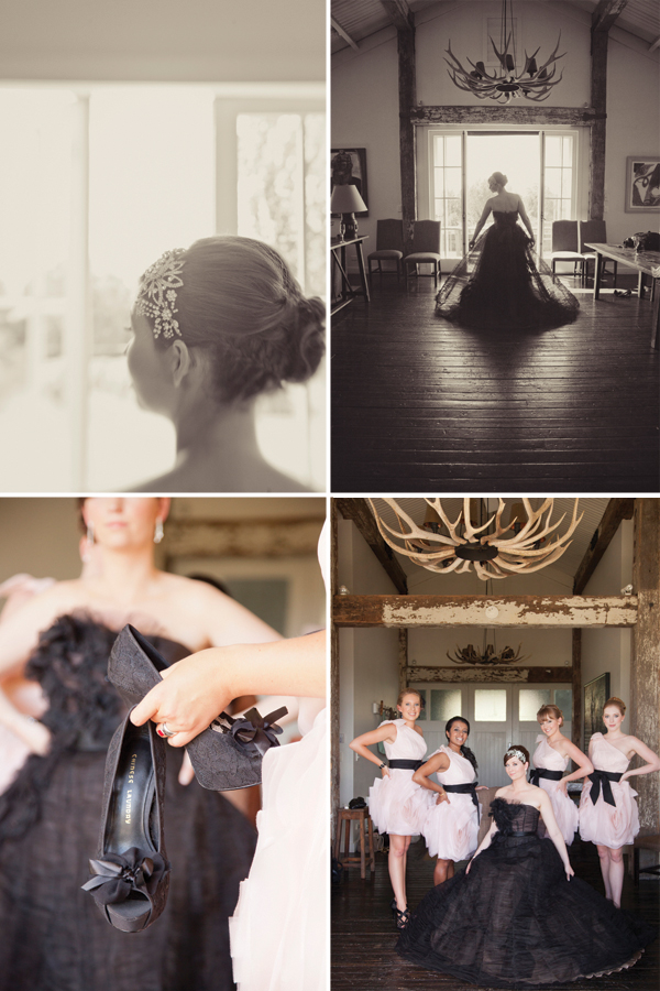 Black Barn Hawkes Bay Wedding with a black Vera Wang dress by Fineline Photography