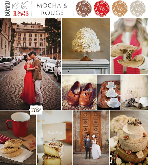 Autumn Mocha & Rouge Wedding Inspiration Board No183 from Magnolia Rouge