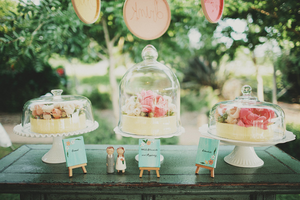 Ruffled DIY Australian Wedding - Cakes table