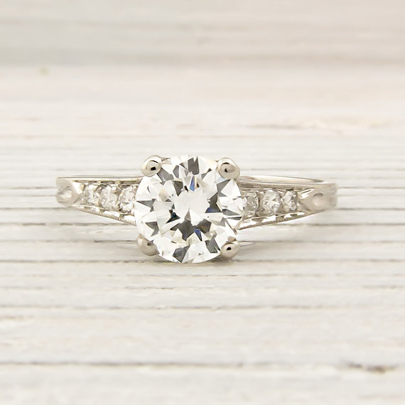 Vintage .80 Carat Tiffany & Co. Diamond Engagement Ring