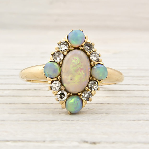 Vintage Gold and Opal Ring