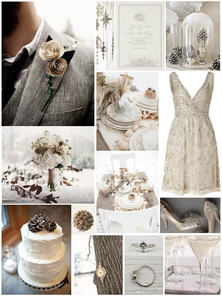 Winter Wonderland Wedding Inspiration Board