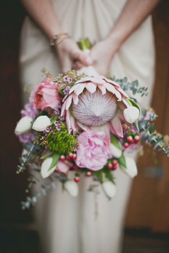 Pink Wild 'Out of Africa' inspired bouquet