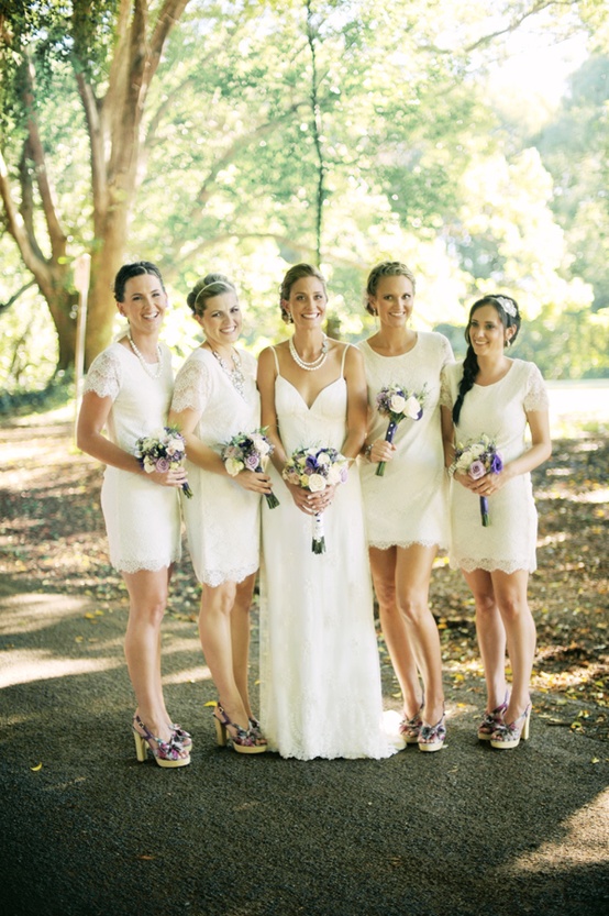 Lace Ivory Bridesmaids Dresses