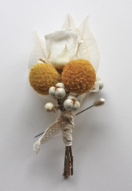 Milk and Honey Corsage from Faye Marie on Etsy