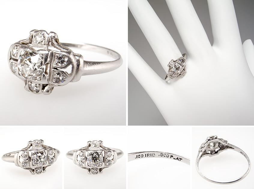 Art Deco Engagement Ring br0053