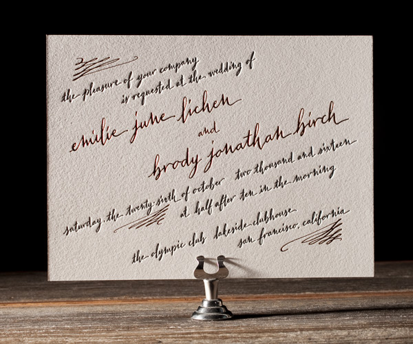 Bella Figura 2013 - Gracieux Letterpress Wedding Stationery