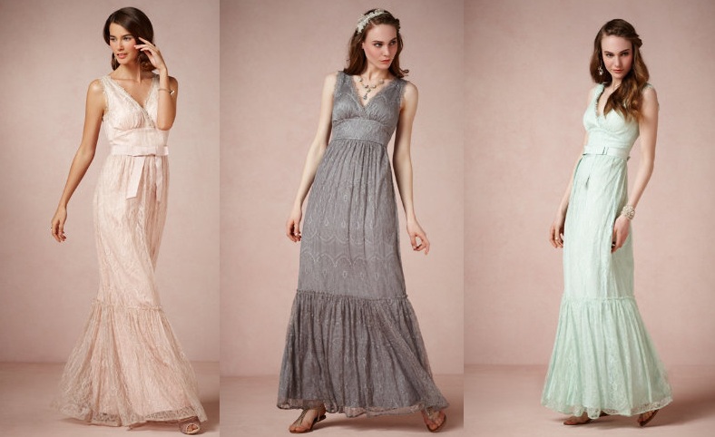 Same Style Different Colours Bridesmaids Dresses - Idlewild from BHLDN