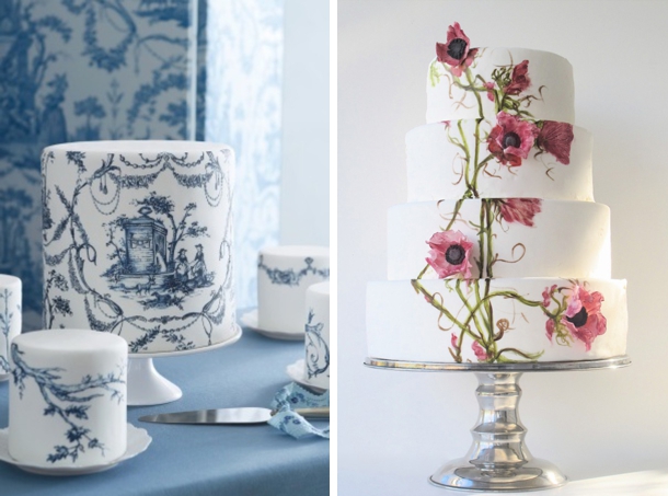 Hand Painted Wedding Cakes from Southbound Bride