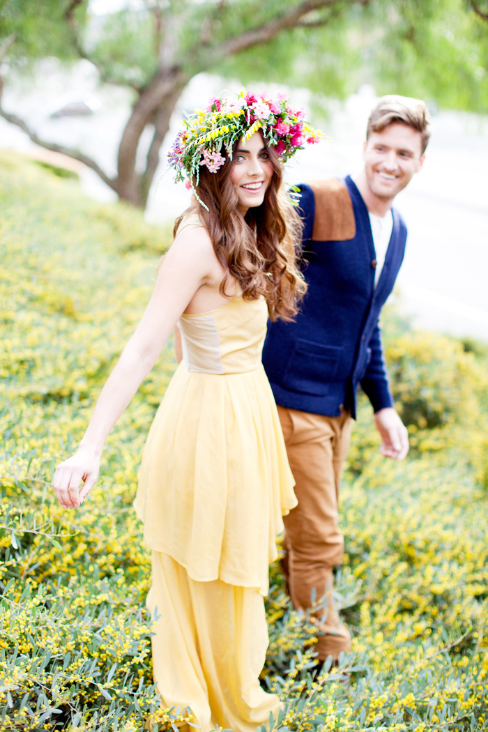 Flower Crown Engagement Session 