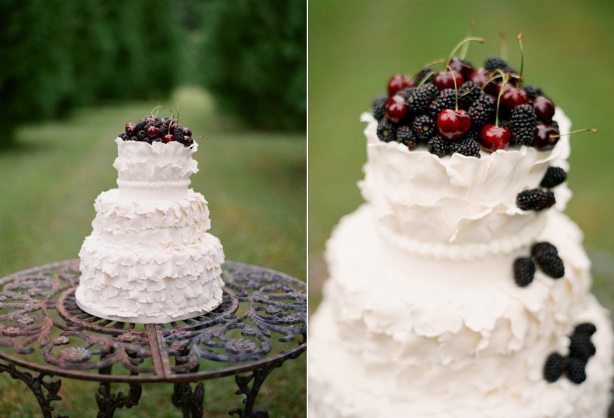 DIY Fresh Fruit Wedding Cake Topper