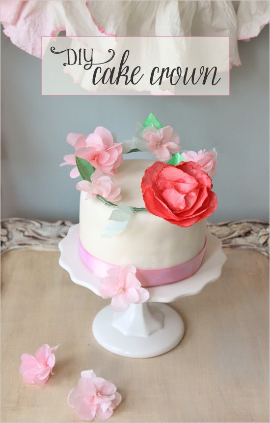 DIY Flower Crown Cake Topper