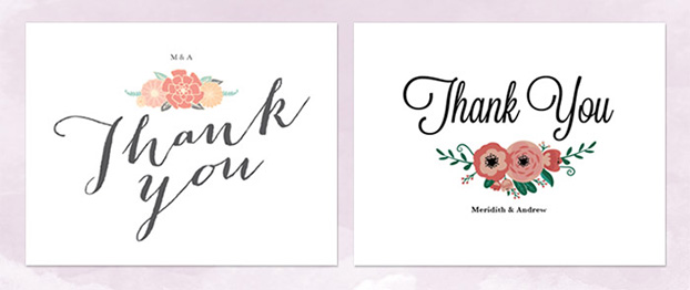 Thankyou cards from Love Vs Design