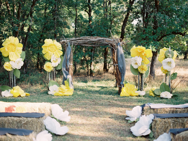 Aisle Style - from a Sunshine Yellow Oregon Wedding