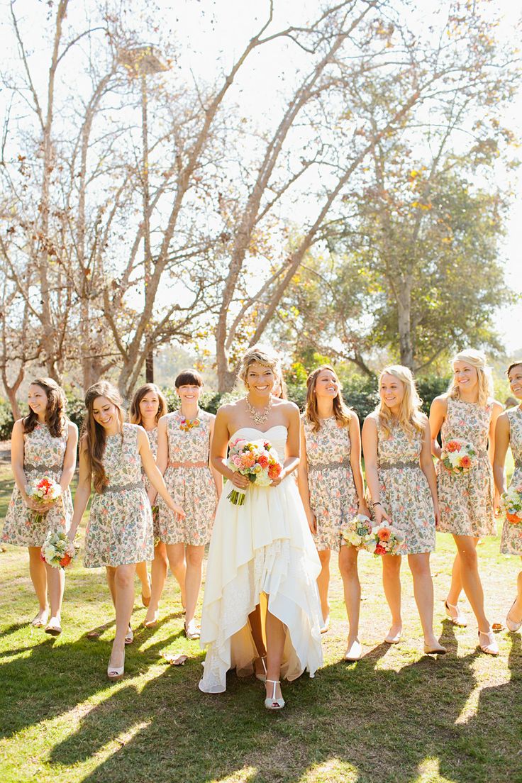 Floral Pattern Bridesmaids