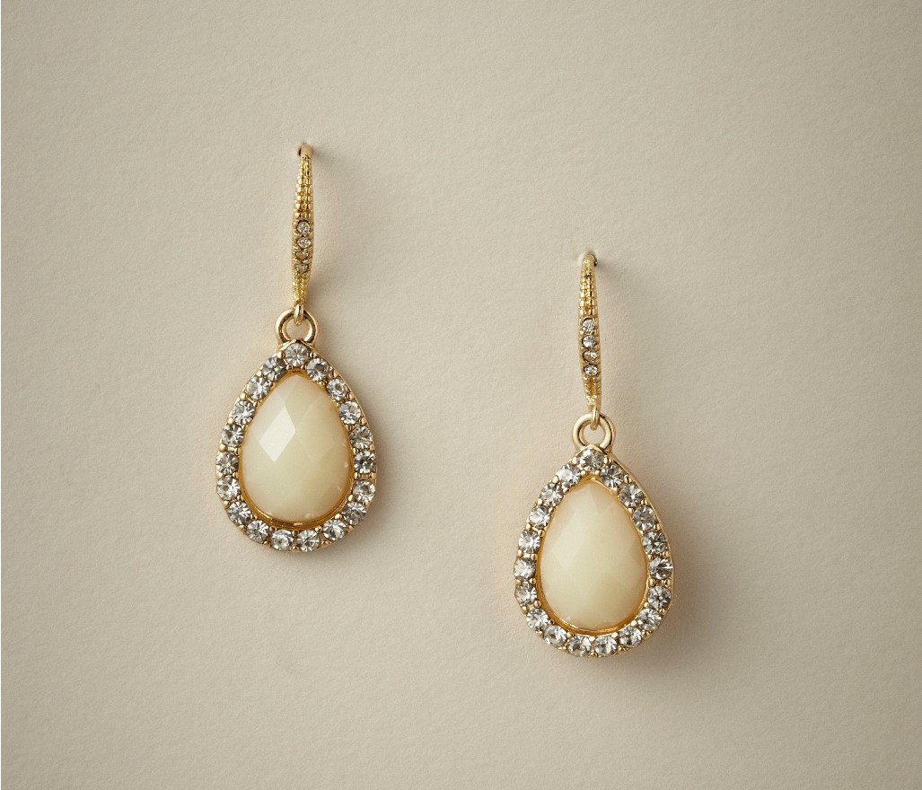 Blossom Drop Bridesmaids Earrings in Cream from Elizabeth Bower