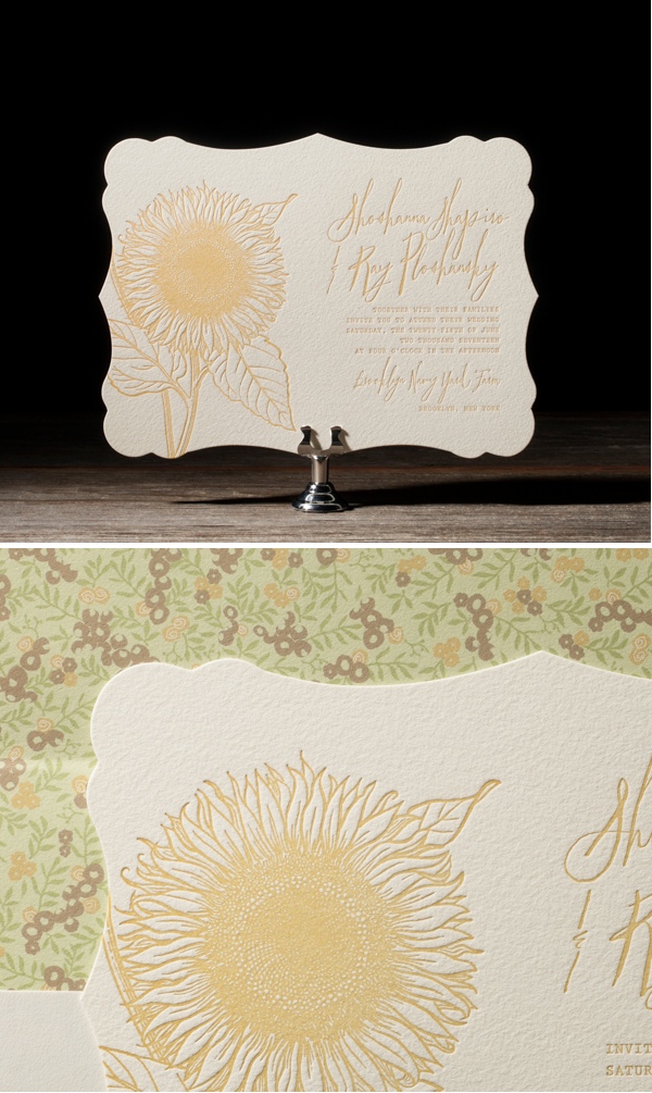Country Bloom Letterpress Wedding Stationery from Bella Figura's 2014 Collection