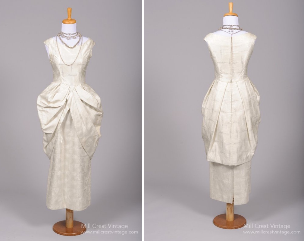 1960s Peplum Wedding Dress from Mill Crest Vintage