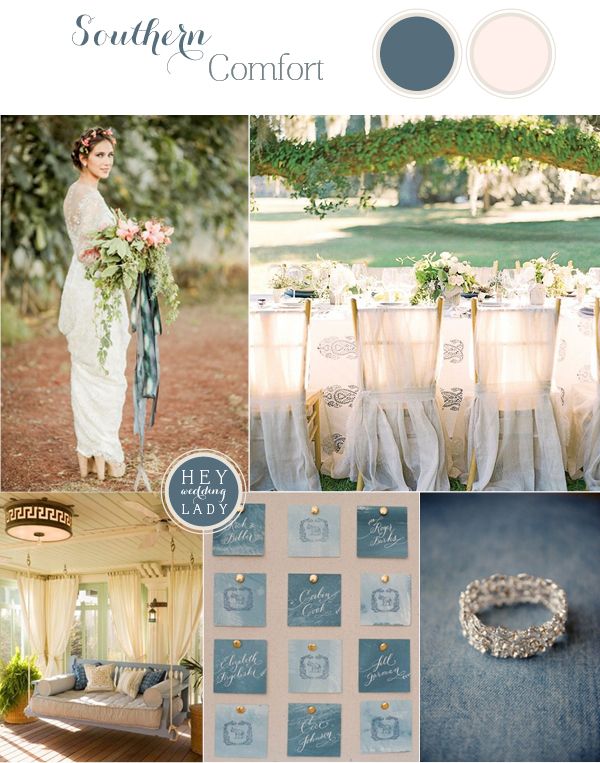 Southern Comfort - Relaxed and Romantic Azure Blue Wedding Inspiration Board