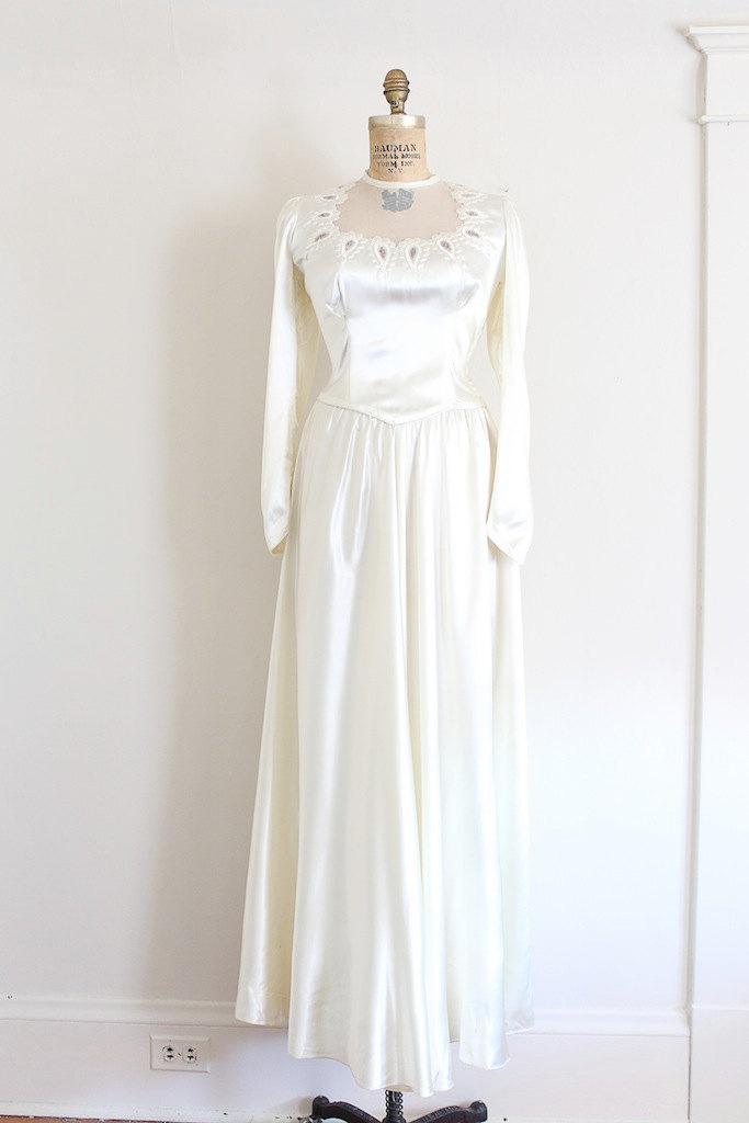 1940s Vintage Wedding Dress from Trunk of Dresses