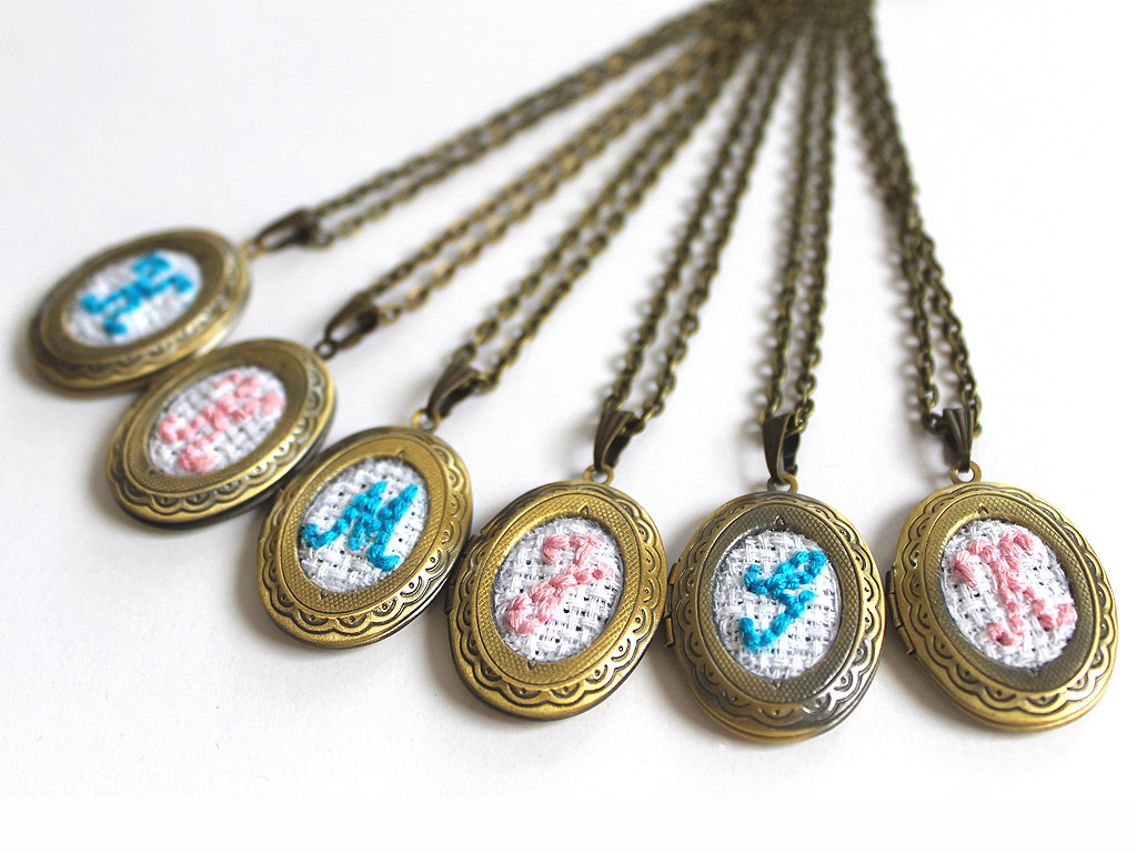 Embroidered Monogrammed Necklace from Aristocrafts
