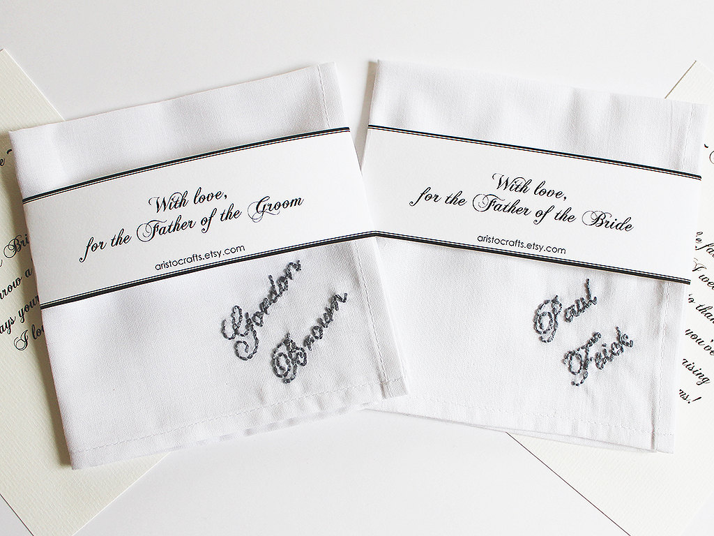 Father of the Bride & Groom Pocket Square from Aristocrafts