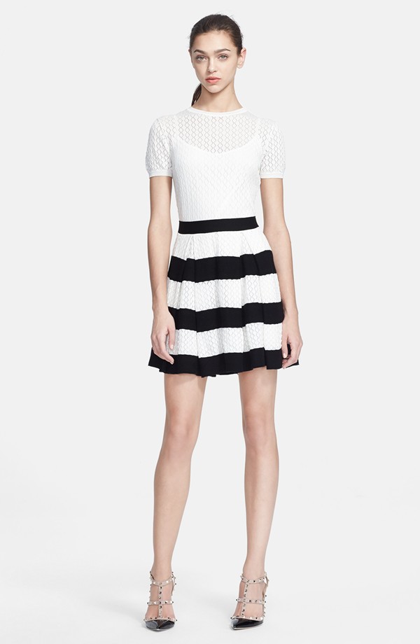 Black & White Striped Skirt