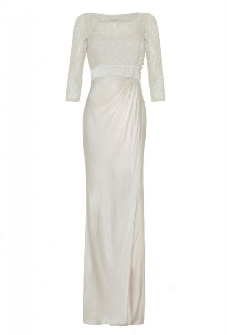 A Timeless & Beautiful Bridesmaids Look ~ Long Ivory Dress from Ghost