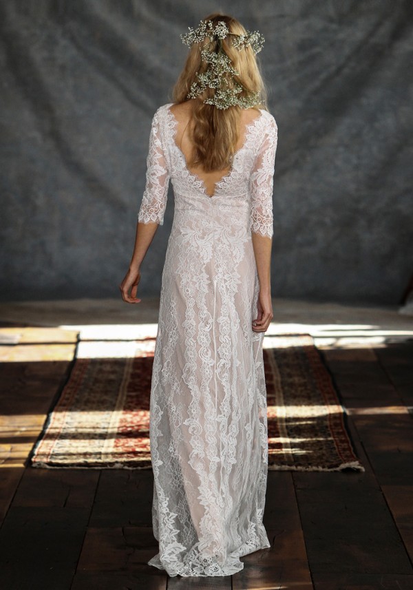 Romantique Claire Pettibone's 2015 Collection - Patchouli wedding dress with long lace sleeves
