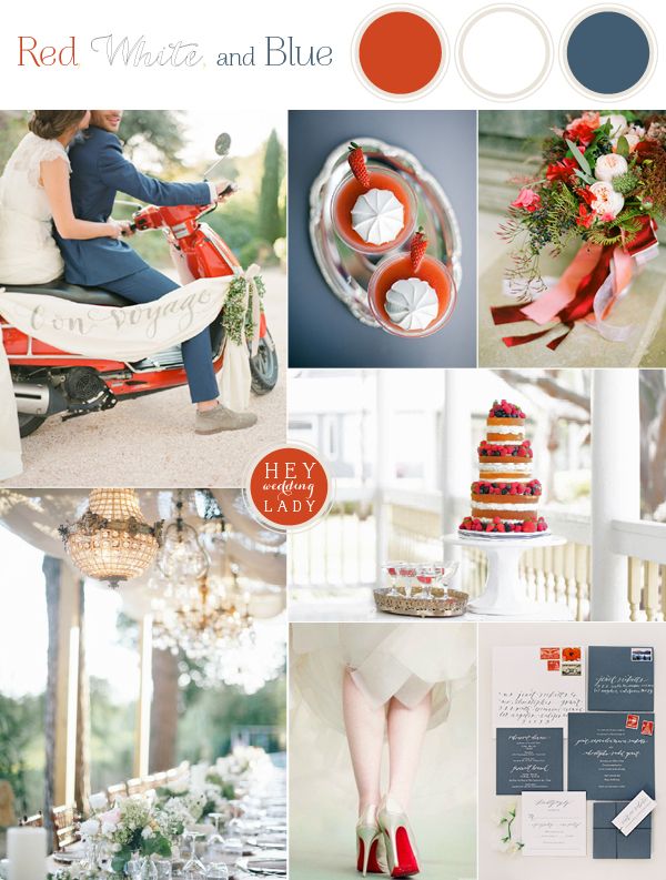 Red, White & Blue Wedding Inspiration Board