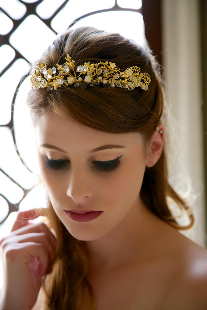 Glamorous Bridal Headpieces from Gilded Shadows - Gold Crown