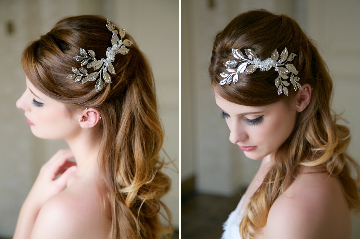 Glamorous Bridal Headpieces from Gilded Shadows - Silver Comb