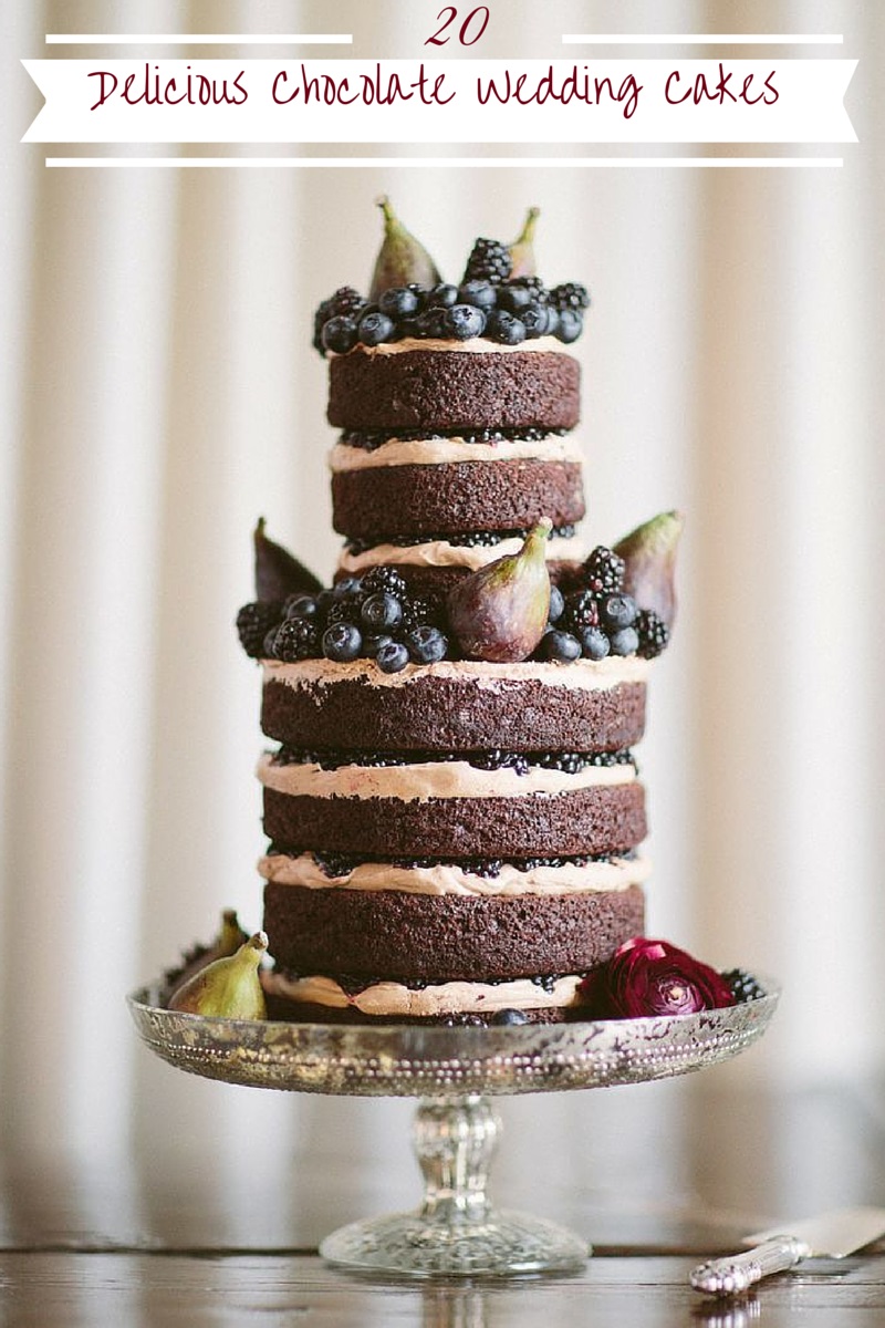 20 Delicious Chocolate Wedding Cakes