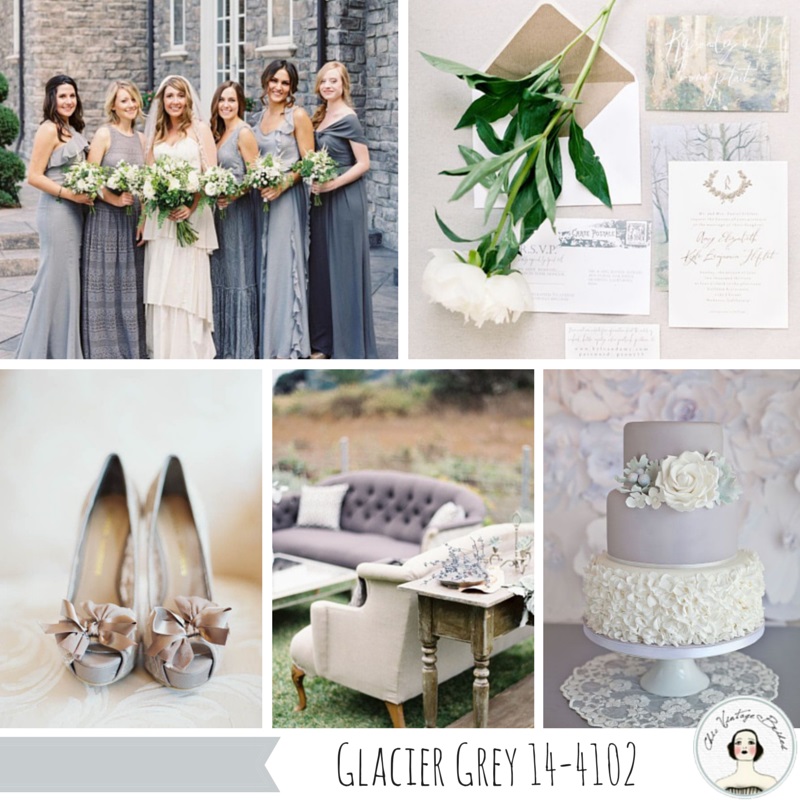 Wedding Inspiration Board in Glacier Grey