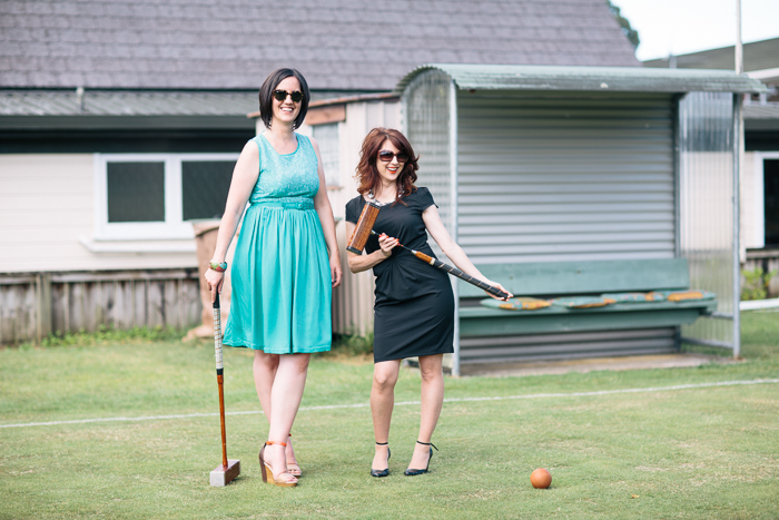 Ferndale House Wedding Croquet - A Tea Length Wedding Dress for a Fabulously Relaxed, 1950s Inspired Wedding from Emily Raftery Photography