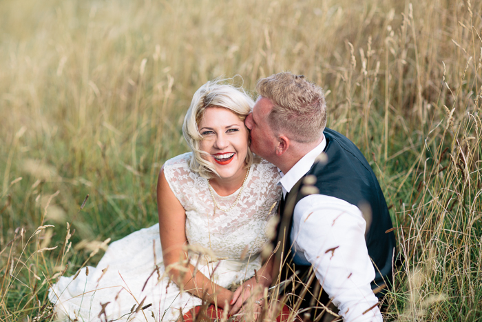 A Short Wedding Dress for a Fabulously Relaxed, 1950s Inspired Wedding from Emily Raftery Photography - Bride & Groom Tineke & Sean