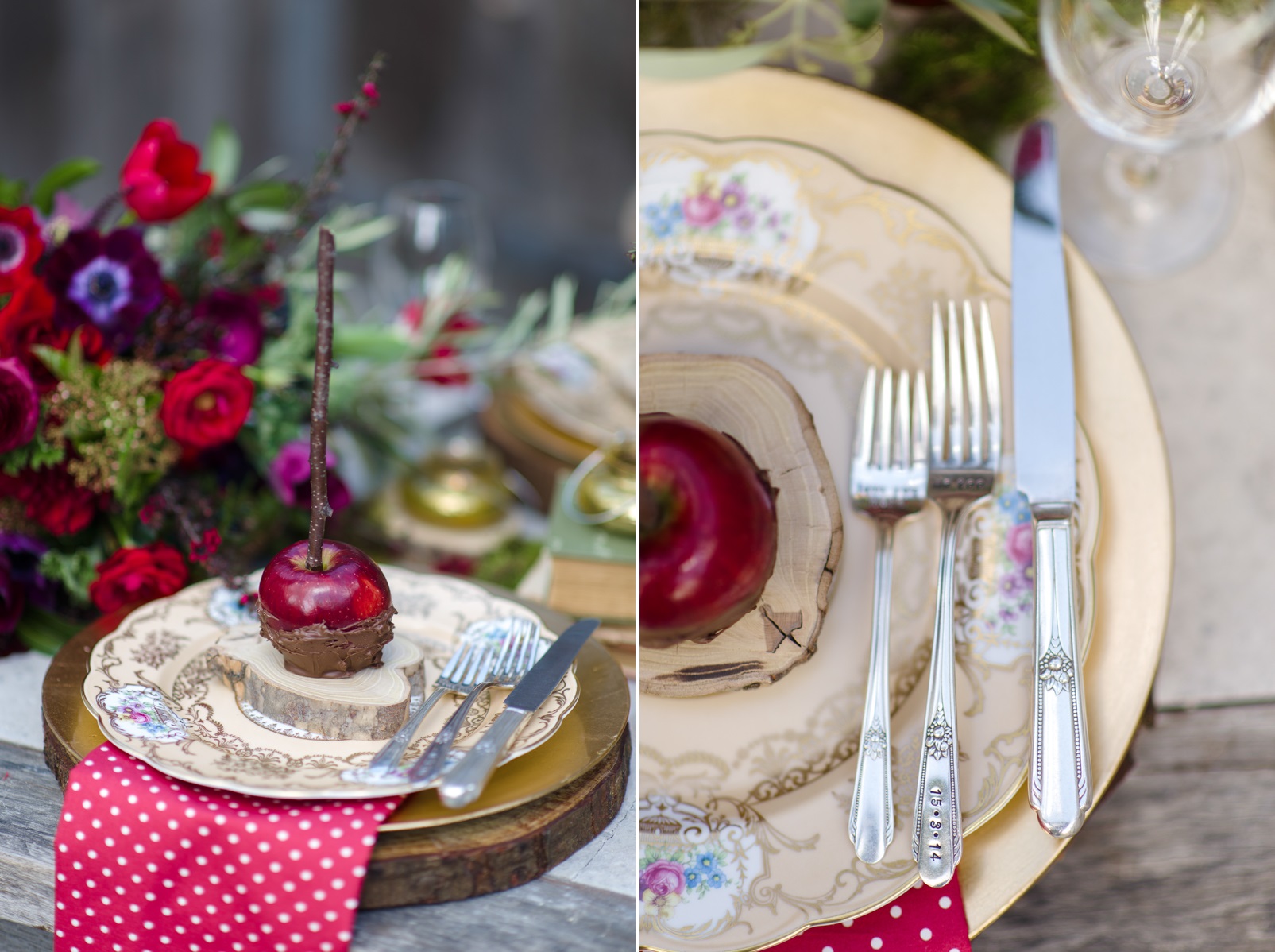 An Autumn Red Place Setting