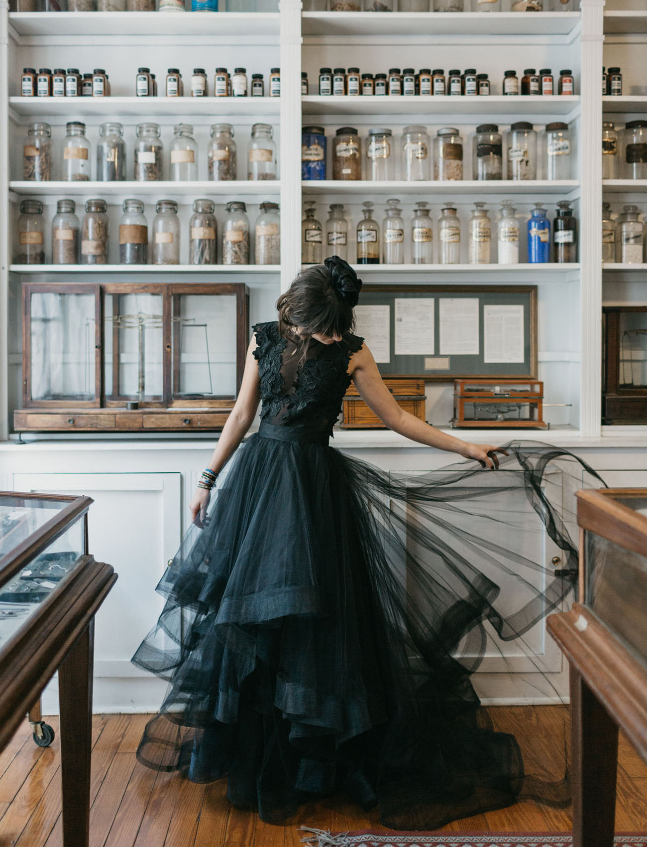 Black Layered Wedding Dress