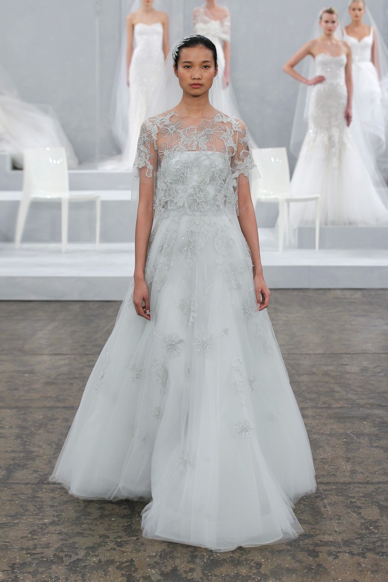 Bridal Cape from Monique Lhuilliers Spring 2015 Bridal Collection