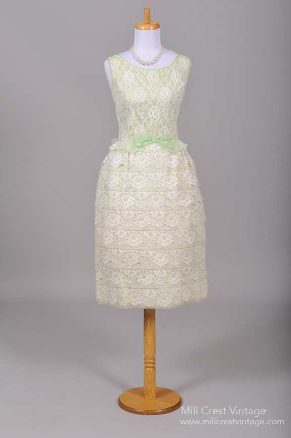1960s Mint Lace Dress from Mill Crest Vintage