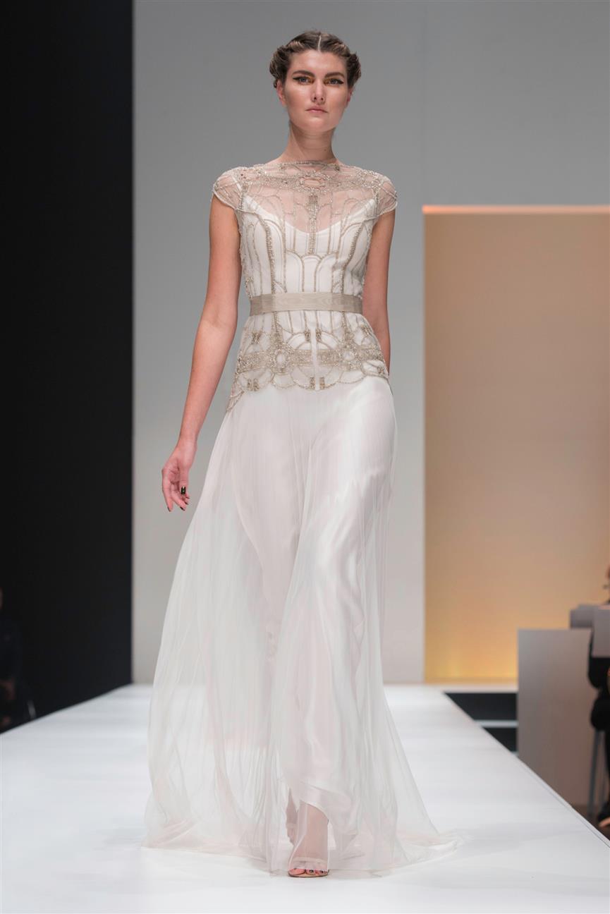 Gwendolynne Kyra Front Wedding Dress MSFW 2014
