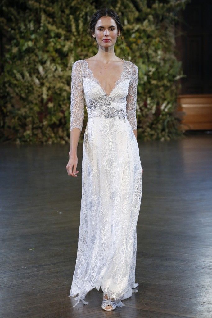 Long Sleeve Wedding Dress from Claire Pettibones Fall 2015 Bridal Collection