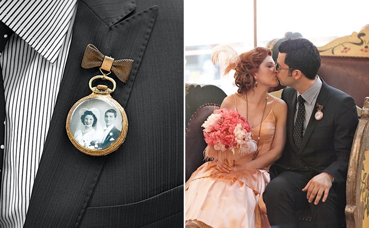 10 Ways to Style Your Groom Vintage - Pocket Watch