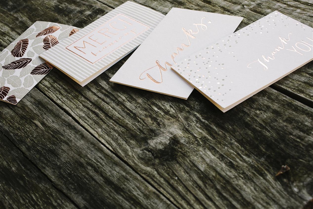 Sustainably Printed Wedding Thank-you Cards from Smock